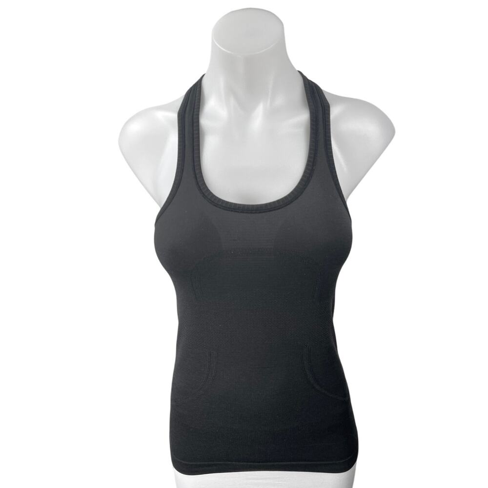 Lululemon Women's Black Padded Stretch Racerback Yoga Athletic Tank Top Size 4